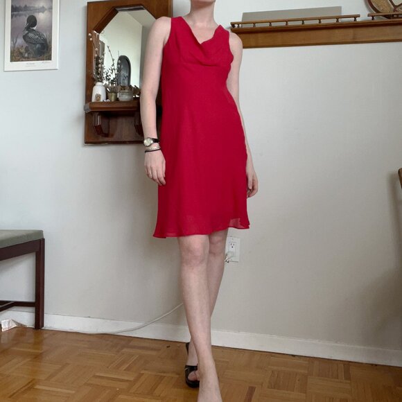 y2k Reitmans Red Midi Dress - Picture 2 of 6